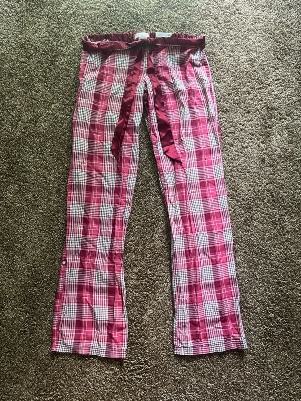 aerie Pink Plaid Pajama Pants